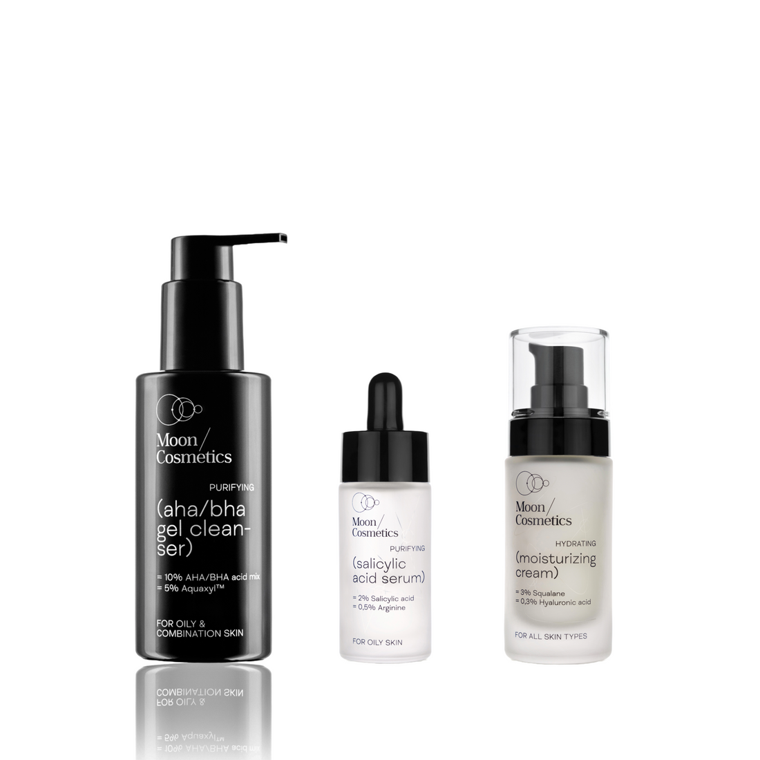 MINI rinkinys aknės pažeistai odai pakuotėje | Moon Cosmetics