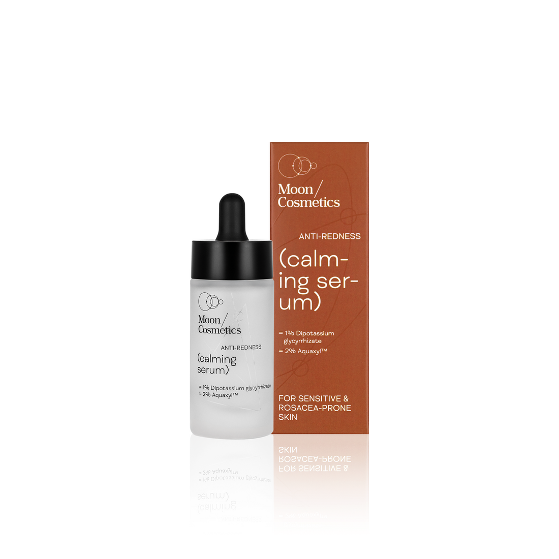 Raminamasis serumas nuo raudonio buteliuke | Moon Cosmetics