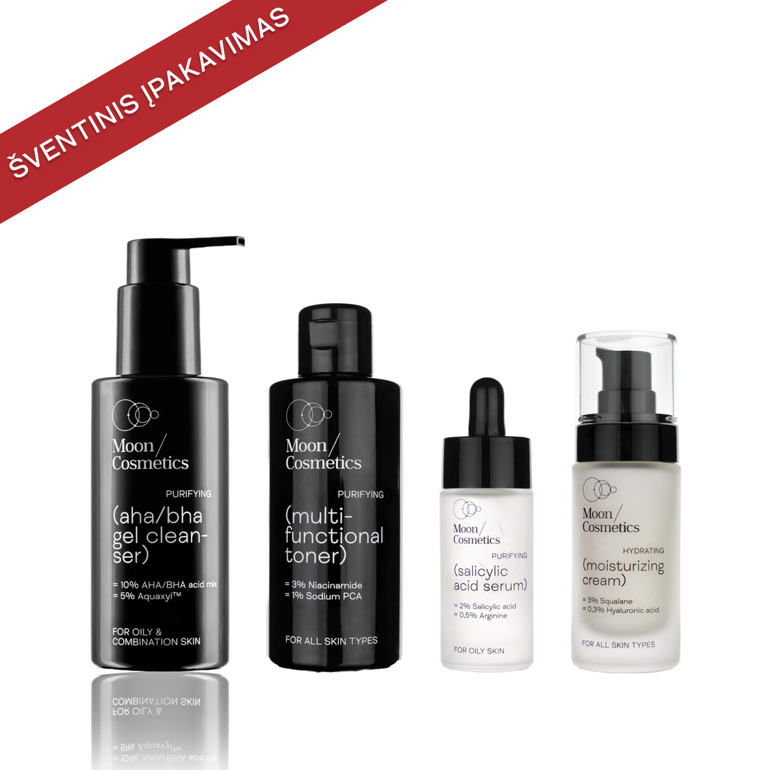 Rinkinys aknės pažeistai odai