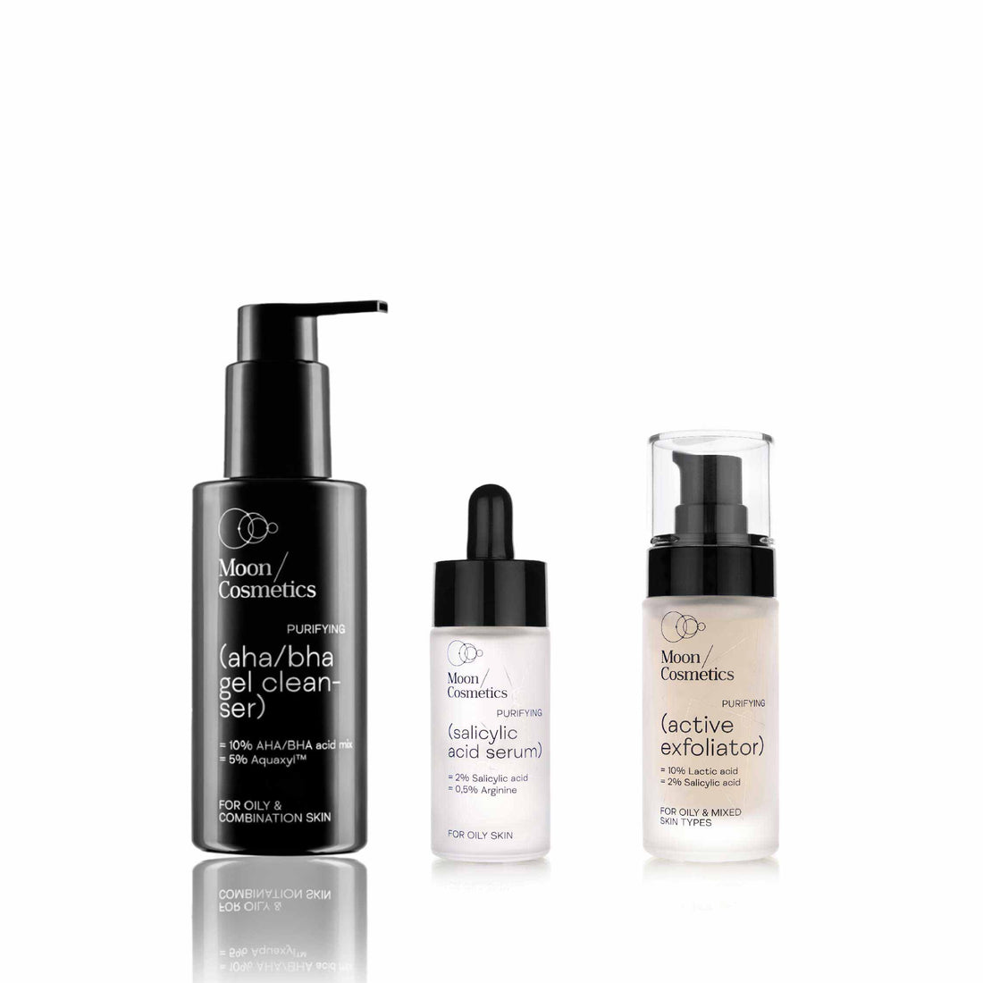 Acne/Treatment procedūros rinkinys buteliukuose | Moon Cosmetics