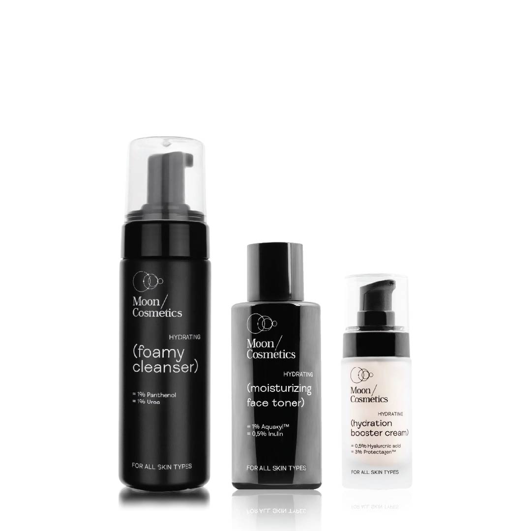 MINI rinkinys sausai odai buteliukuose | Moon Cosmetics