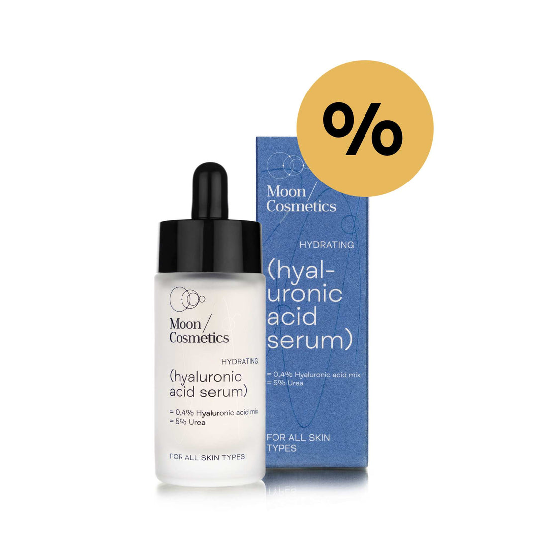 Drėkinamasis hialurono rūgšties serumas buteliuke | Moon Cosmetics