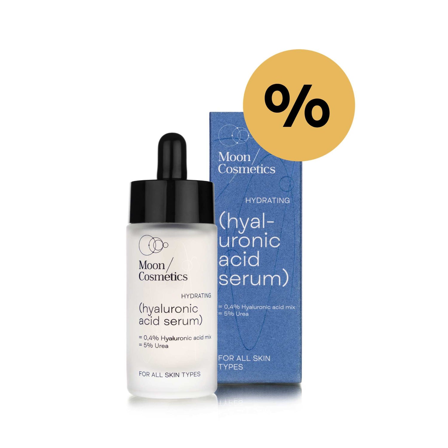 Drėkinamasis hialurono rūgšties serumas buteliuke | Moon Cosmetics