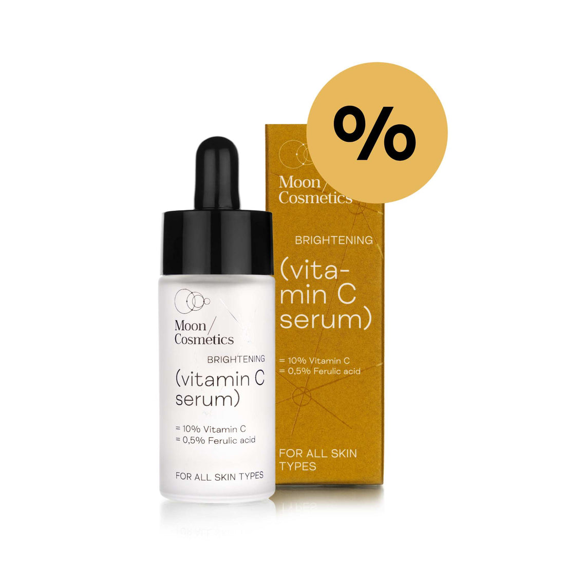 Vitamino C serumas nuo pigmentacijos buteliuke | Moon Cosmetics