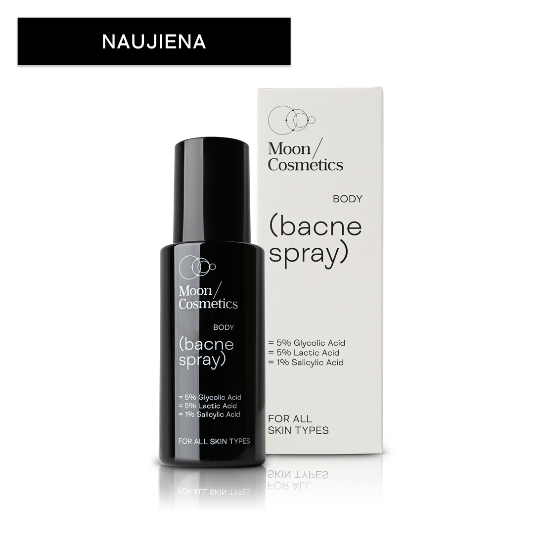 Rūgštinis odos purškalas nuo spuogų