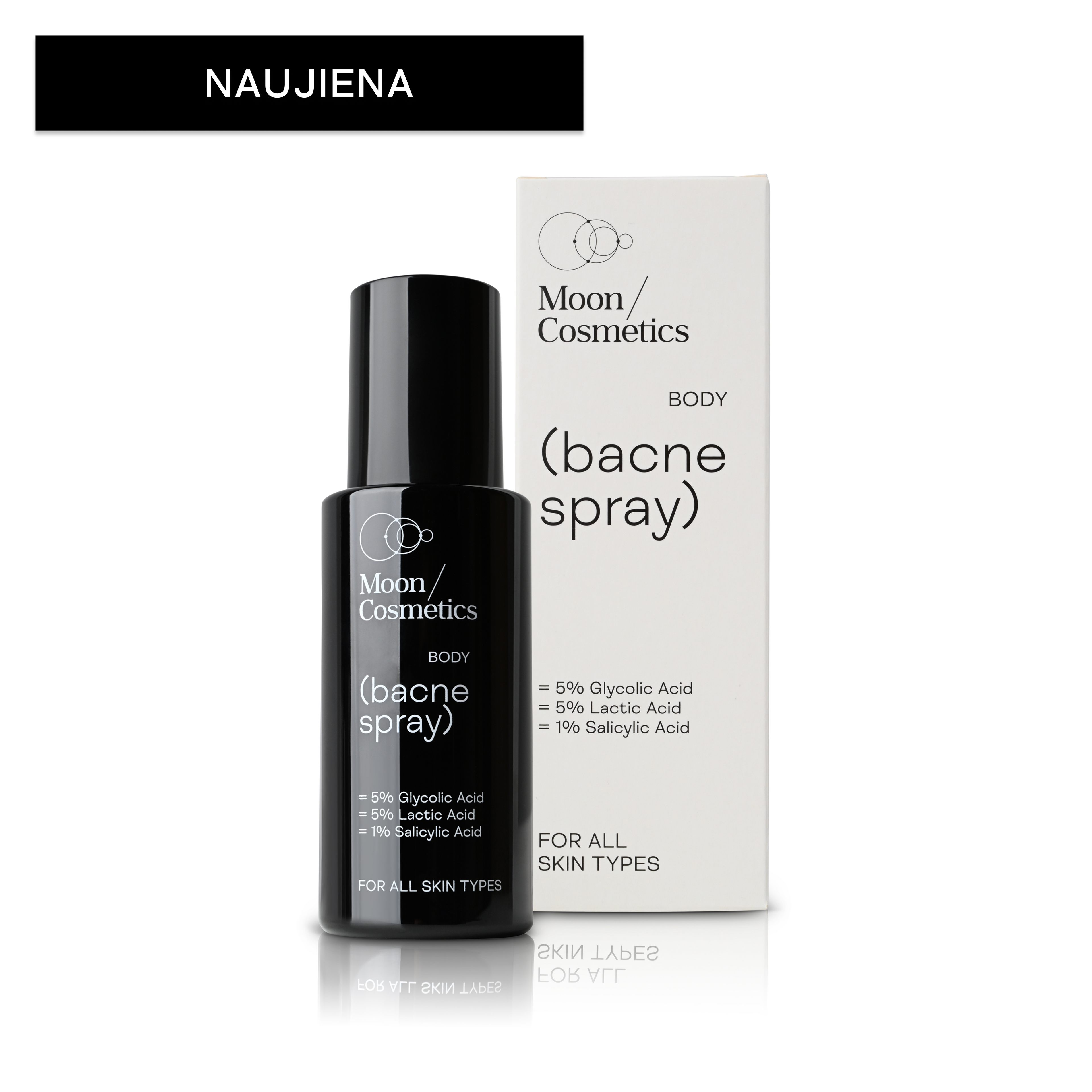 Rūgštinis odos purškalas nuo spuogų