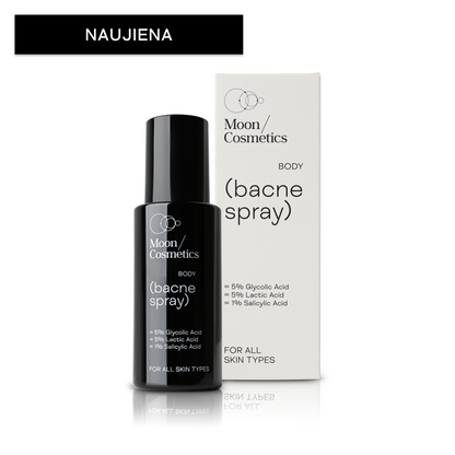 Rūgštinis odos purškalas nuo spuogų