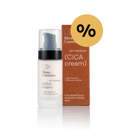CICA kremas nuo raudonio buteliuke | Moon Cosmetics