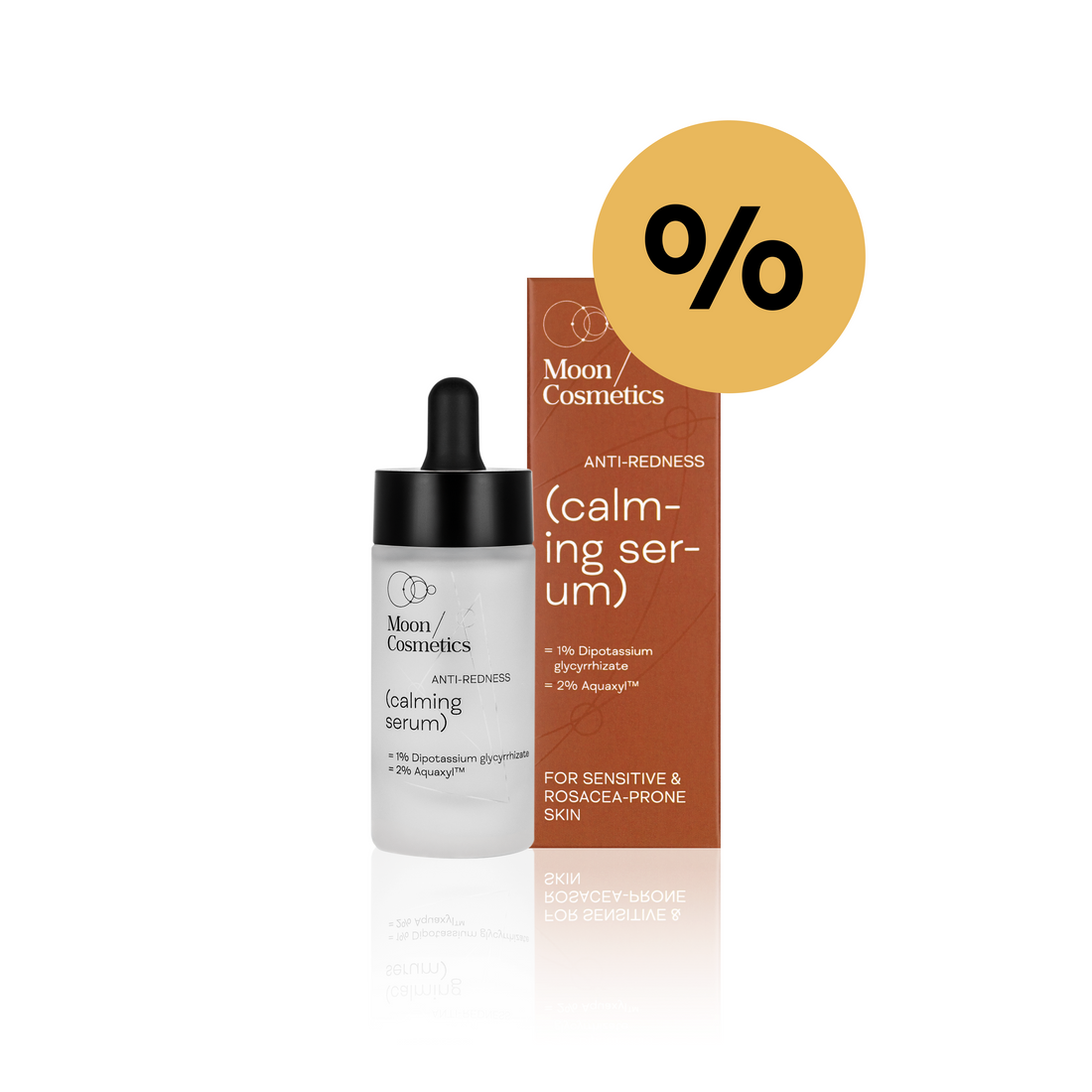 Raminamasis serumas nuo raudonio buteliuke | Moon Cosmetics