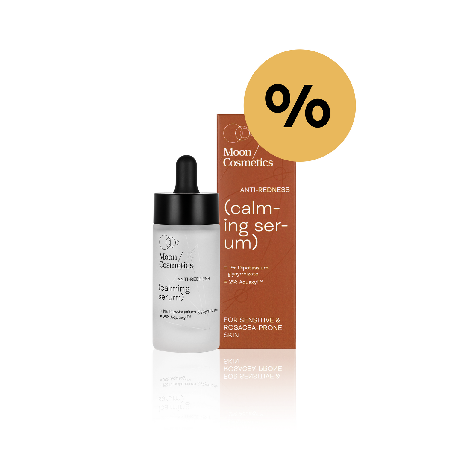 Raminamasis serumas nuo raudonio buteliuke | Moon Cosmetics