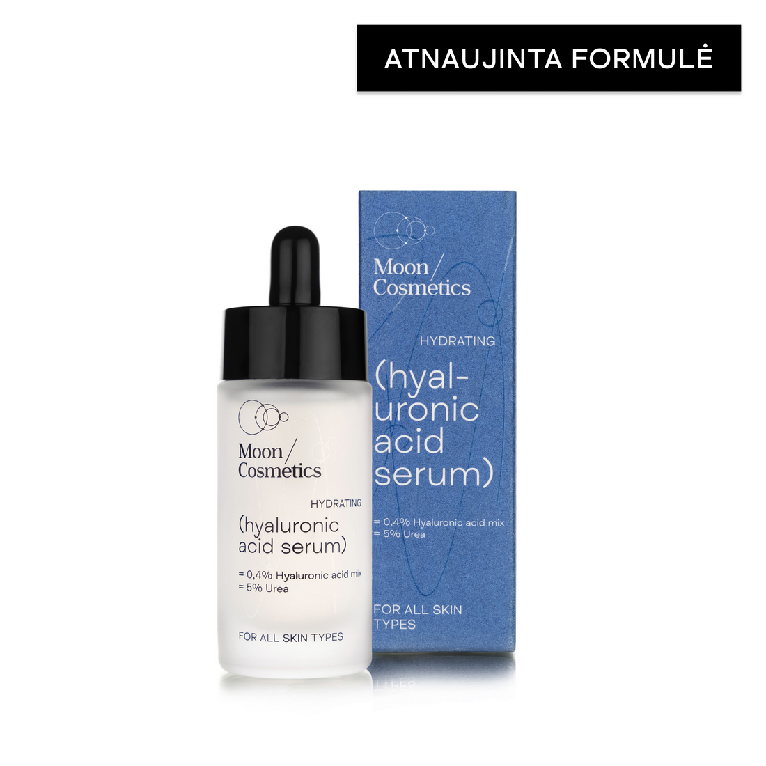 Drėkinamasis hialurono rūgšties serumas buteliuke | Moon Cosmetics