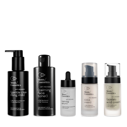 Rinkinys rožinės pažeistai odai indeliuose | Moon Cosmetics