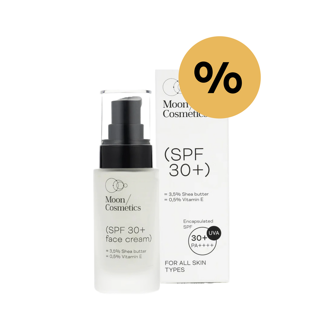 Apsauginis veido kremas SPF30 buteliuke | Moon Cosmetics