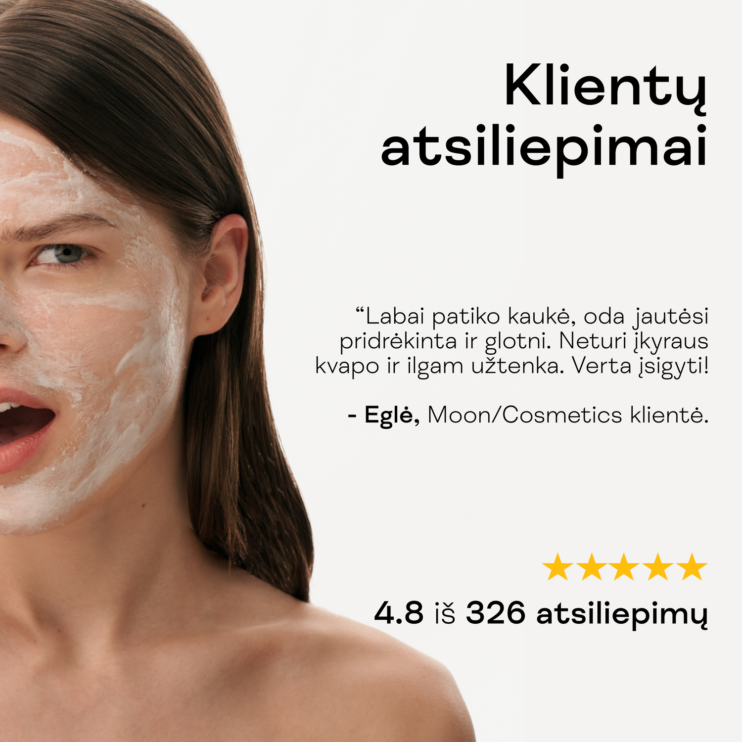 Valomoji ir drėkinamoji veido kaukė